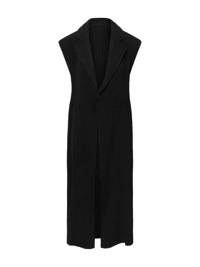 Henrik Vibskov Boutique Hatching Pleats Vest 8211 Black Women Tops