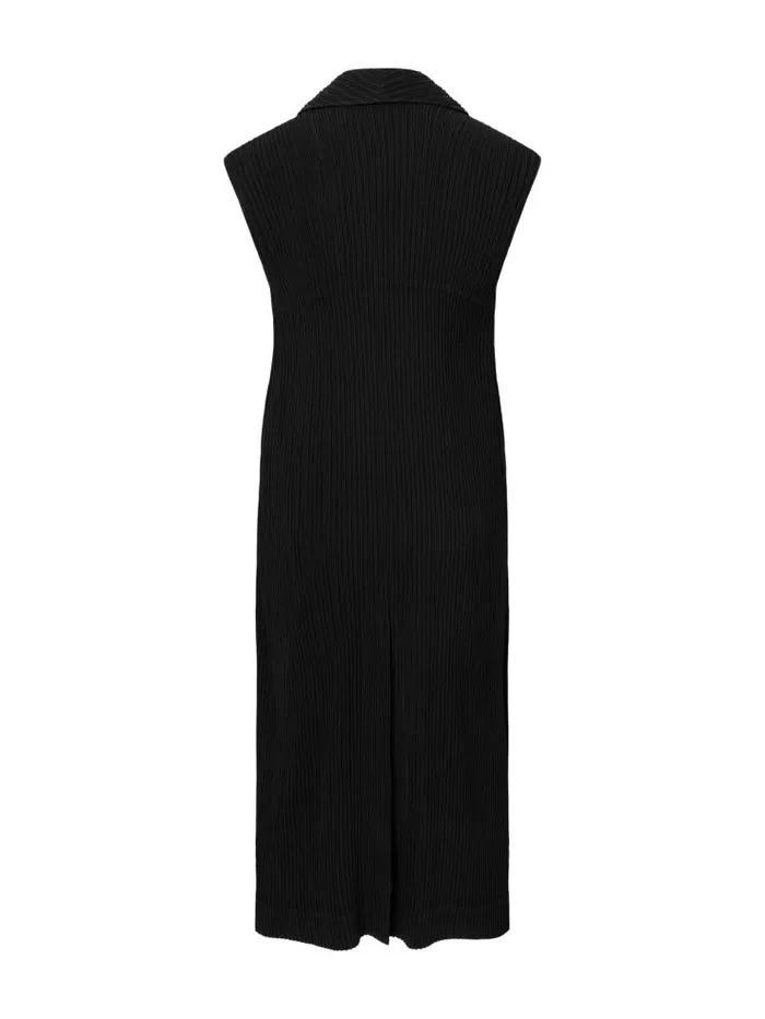 Henrik Vibskov Boutique Hatching Pleats Vest 8211 Black Women Tops