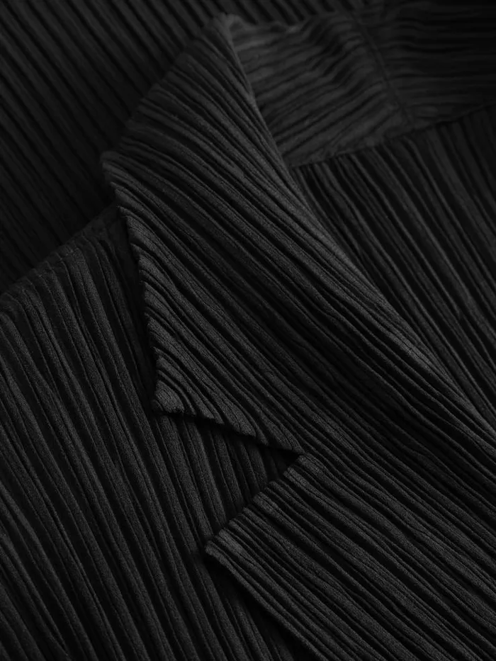 Henrik Vibskov Boutique Hatching Pleats Vest 8211 Black Women Tops