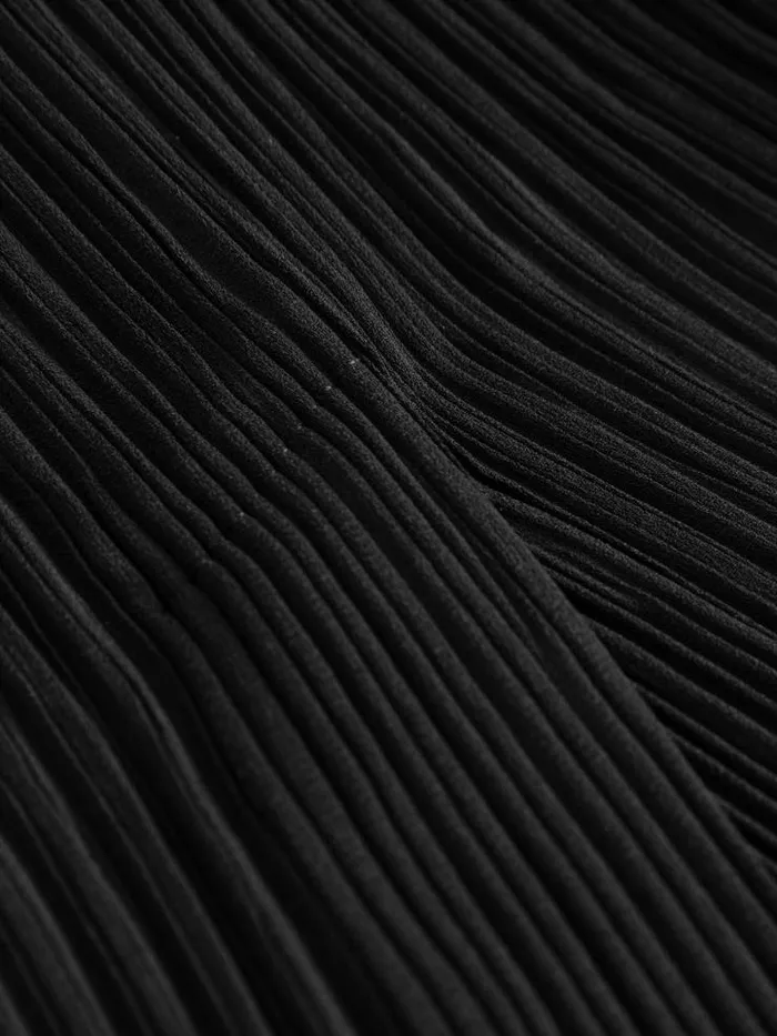 Henrik Vibskov Boutique Hatching Pleats Vest 8211 Black Women Tops