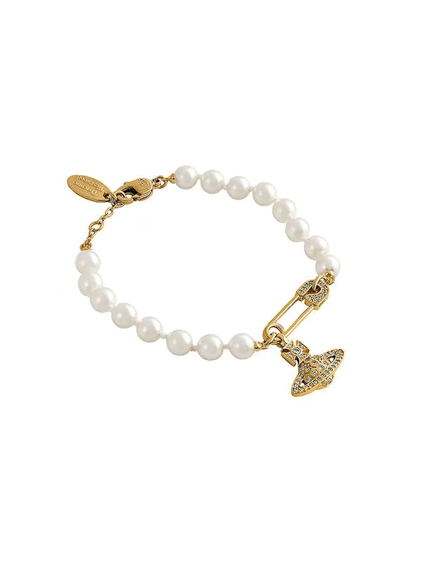 Henrik Vibskov Boutique Lucrece Pearl Bracelet 8211 Gold Men Bracelets