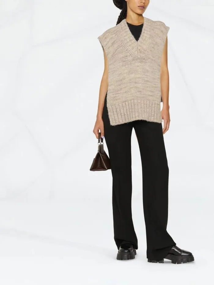 Henrik Vibskov Boutique VNeck Stole 8211 Stole Light Brown Women Knitwear