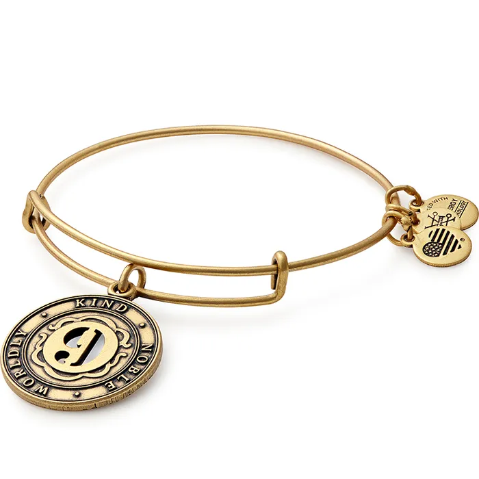 Iconic Women Alex And Ani Number 9 Charm Bangle Bracelet Rafaelian Gold