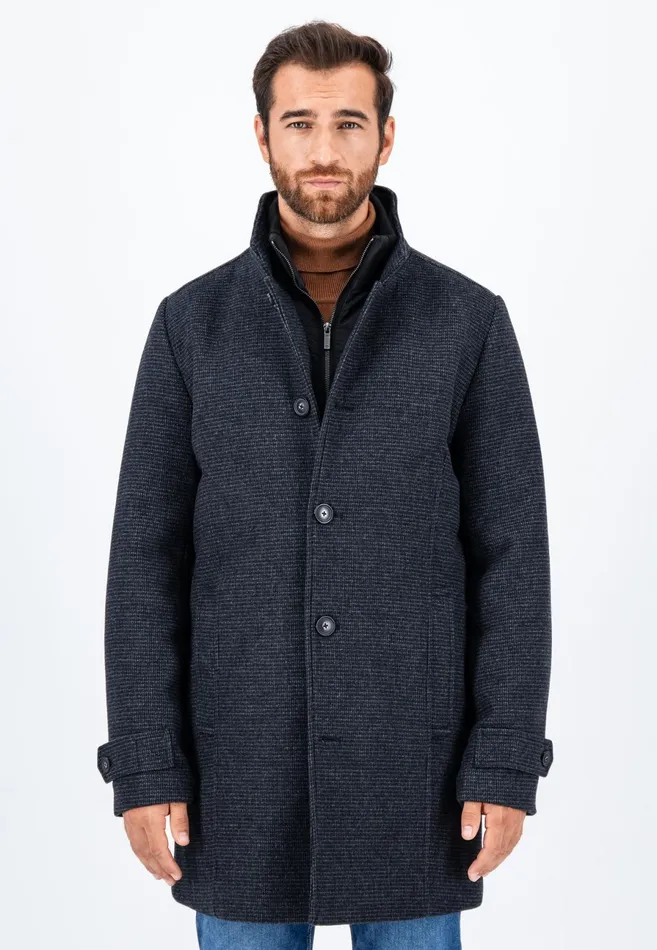 Jackets and Coats Men FYNCHHATTON Tweed Coat Made Of Wool Mix With Lining Charcoal Jackets and Coats Men FYNCHHATTON Tweed Coat Made Of Wool Mix With Lining Charcoal