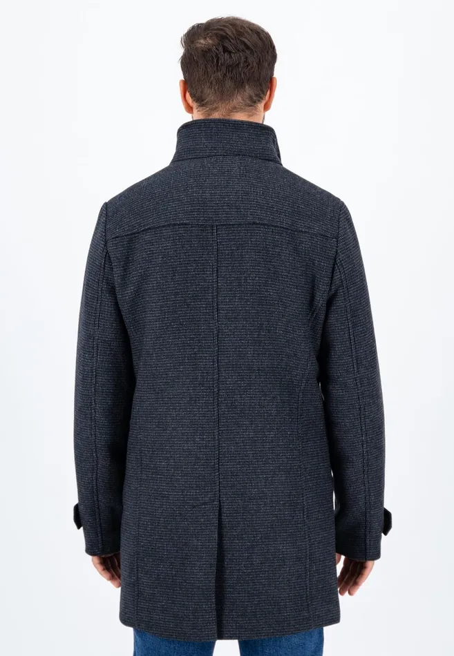 Jackets and Coats Men FYNCHHATTON Tweed Coat Made Of Wool Mix With Lining Charcoal