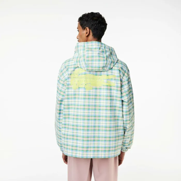 Jackets and Coats Men Lacoste Mens Checked Jacket White 2cq