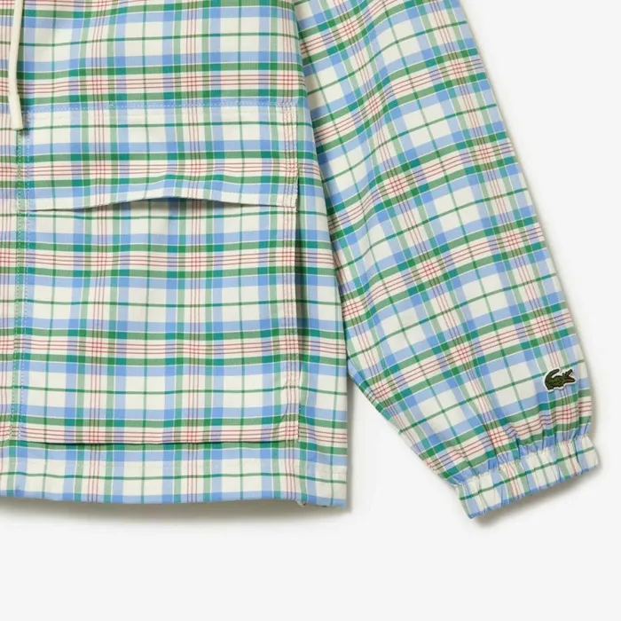 Jackets and Coats Men Lacoste Mens Checked Jacket White 2cq