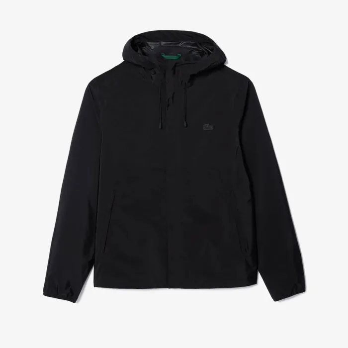 Jackets and Coats Men Lacoste Mens Waterproof Track Jacket Black 031