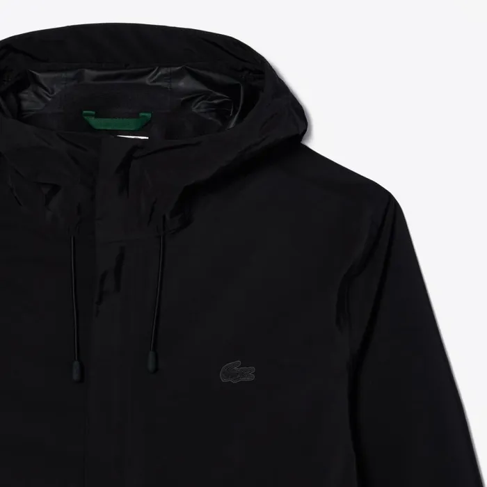 Jackets and Coats Men Lacoste Mens Waterproof Track Jacket Black 031
