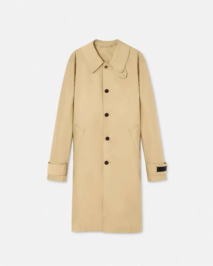Jackets and Coats Men Versace Barocco Panelled Gabardine Trench Coat Yellowprint Jackets and Coats Men Versace Barocco Panelled Gabardine Trench Coat Yellowprint