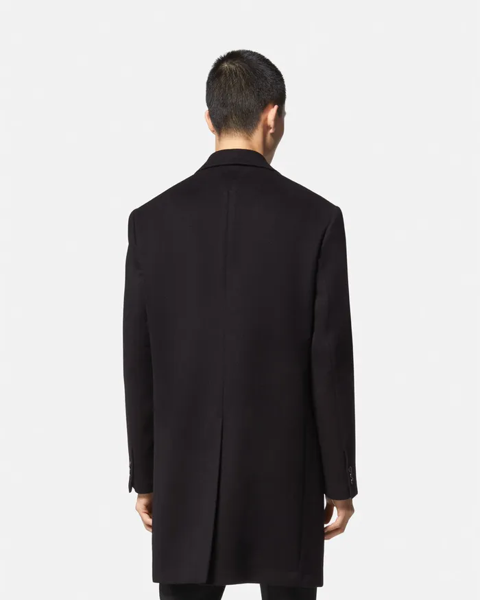 Jackets and Coats Men Versace SingleBreasted Coat Black
