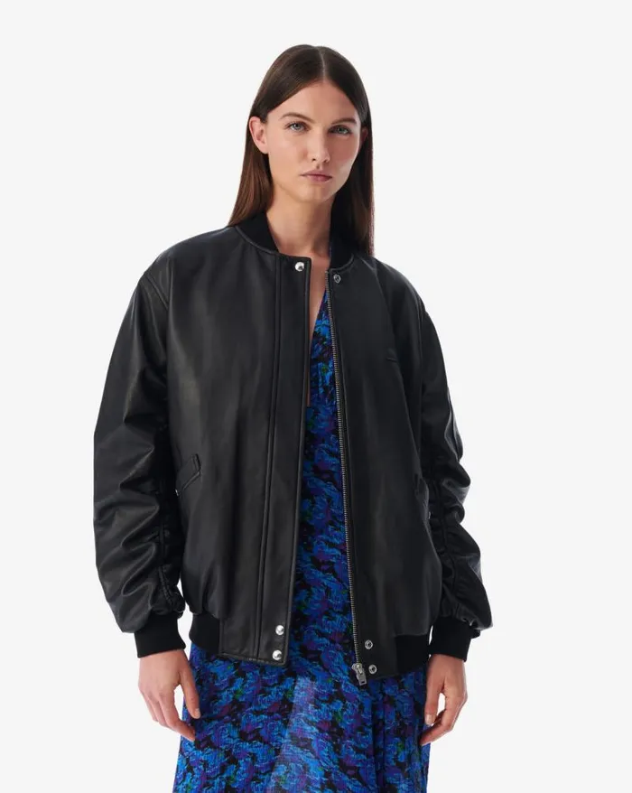 Jackets and Coats Women IRO KEREM OVERSIZED LEATHER BOMBER