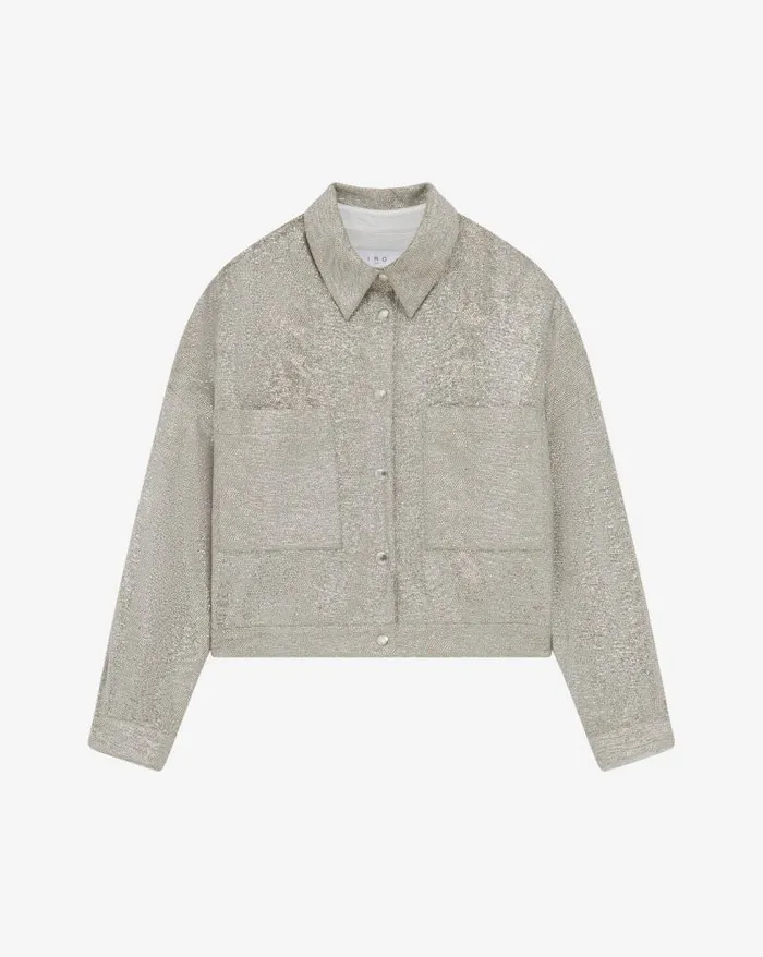 Jackets and Coats Women IRO SUZEL CROPPED LUREX JERSEY JACKET