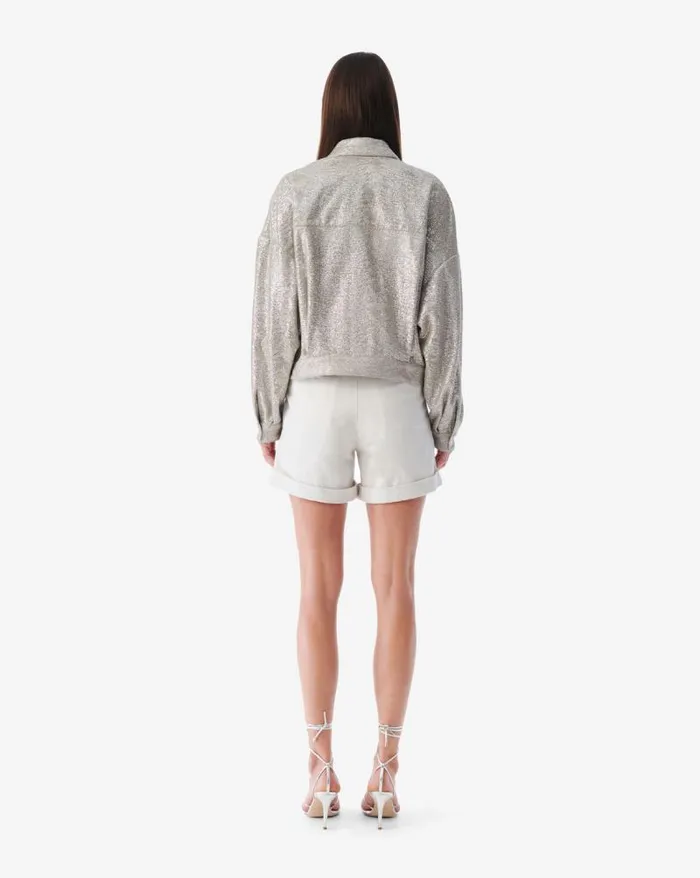 Jackets and Coats Women IRO SUZEL CROPPED LUREX JERSEY JACKET
