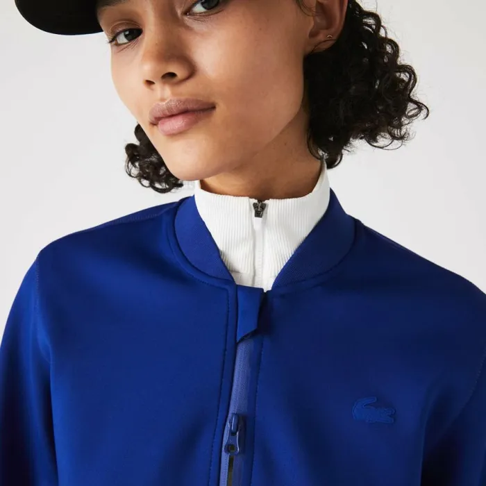 Jackets and Coats Women Lacoste Womens ZipUp Bomber Jacket Blue Bdm
