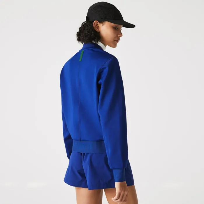 Jackets and Coats Women Lacoste Womens ZipUp Bomber Jacket Blue Bdm