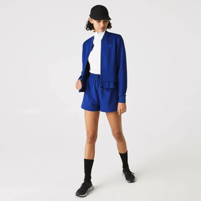Jackets and Coats Women Lacoste Womens ZipUp Bomber Jacket Blue Bdm