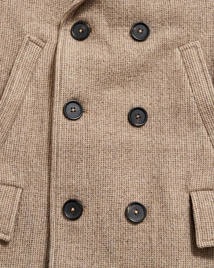 Jackets and Outerwear Men Billy Reid Luxury Bond Peacoat Charcoaltan