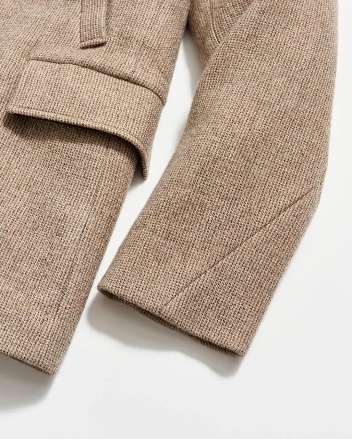 Jackets and Outerwear Men Billy Reid Luxury Bond Peacoat Charcoaltan