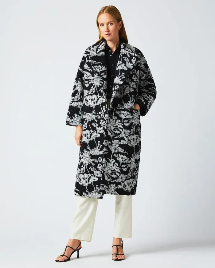 Jackets and Outerwear Women Billy Reid Cocoon Coat Custom Blackwhite