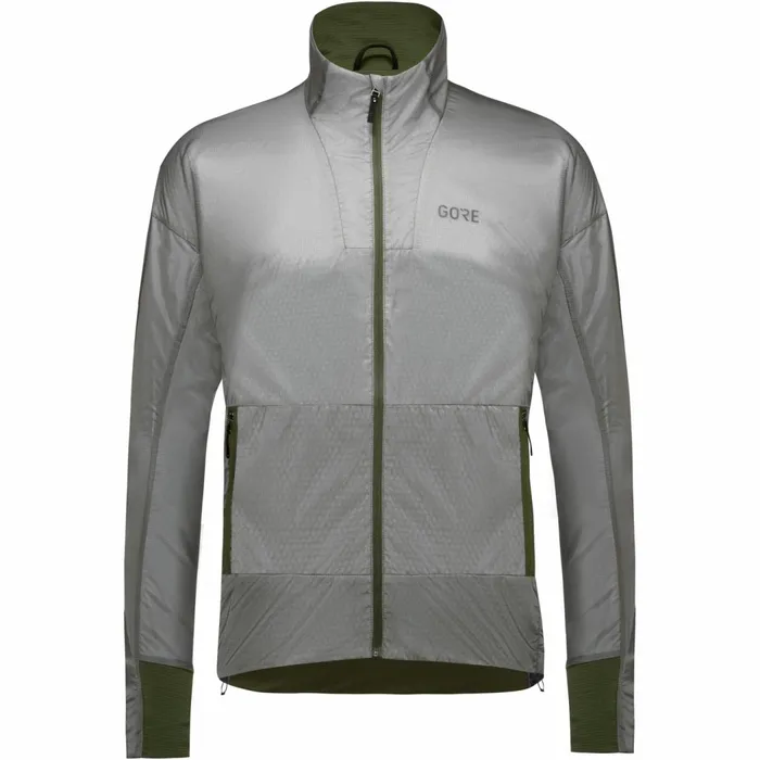 Jackets Men GOREWEAR Drive WINDSTOPPER Jacket Mens Lab Grayutility Green
