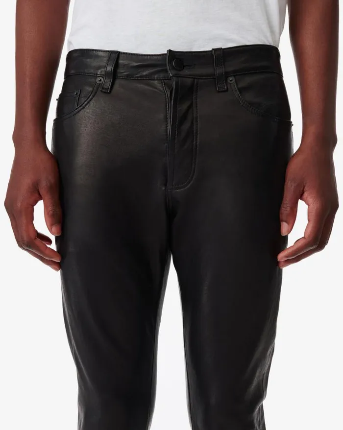 Jeans and Trousers Men IRO KARLO SLIMFIT LEATHER PANTS