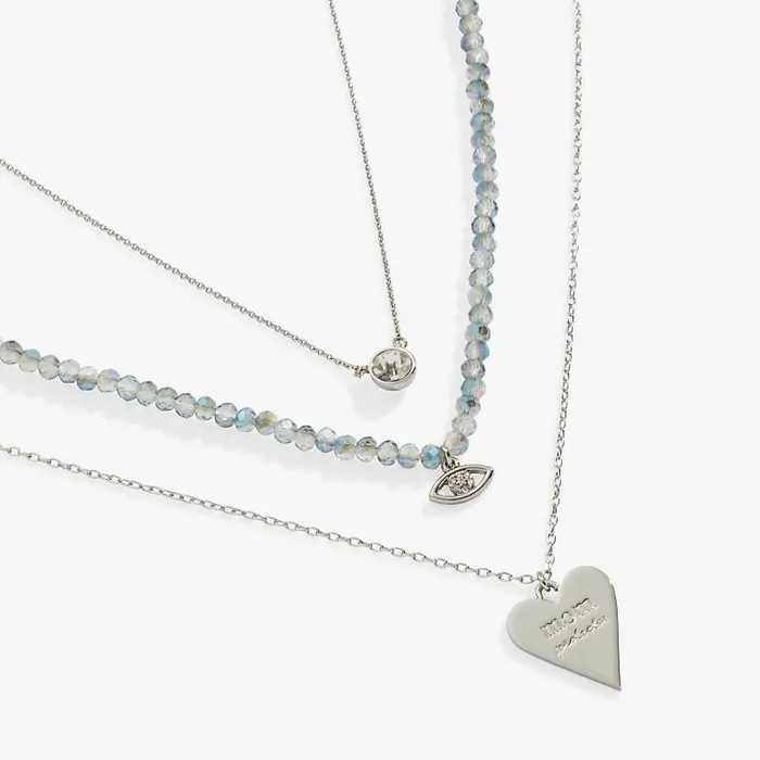 Jewelry Sets Women Alex And Ani Mom Layered Necklace Set Silver