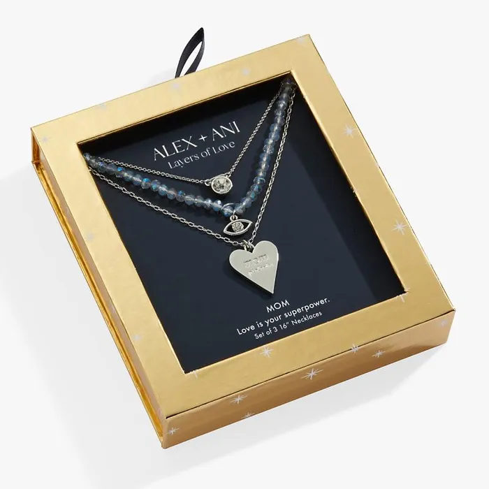 Jewelry Sets Women Alex And Ani Mom Layered Necklace Set Silver