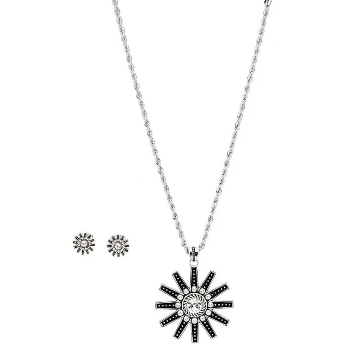 Jewelry Women Justin Boots Justin Spur Rowel Jewelry Set Silver 040grey041