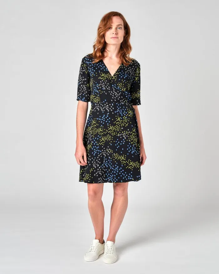 Jigsaw Dresses and Jumpsuits Women Animal Floral Wrap Dress Grey