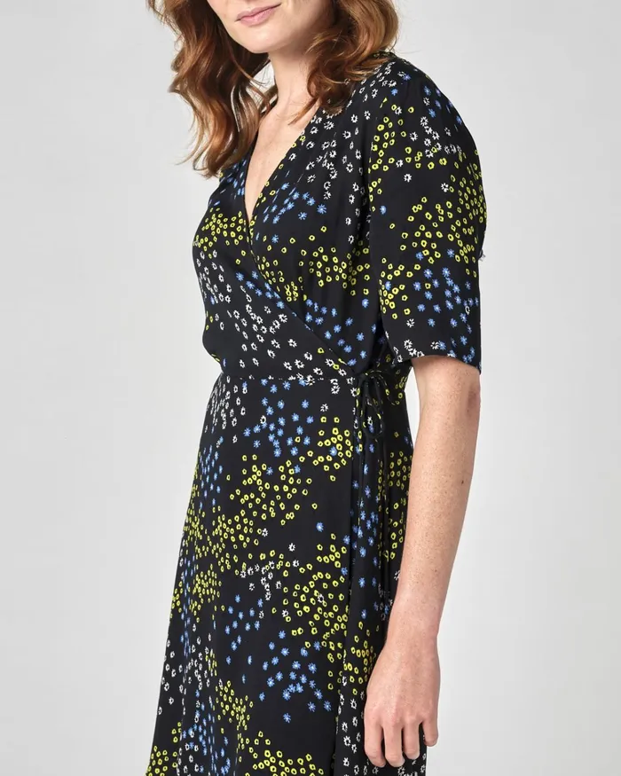 Jigsaw Dresses and Jumpsuits Women Animal Floral Wrap Dress Grey