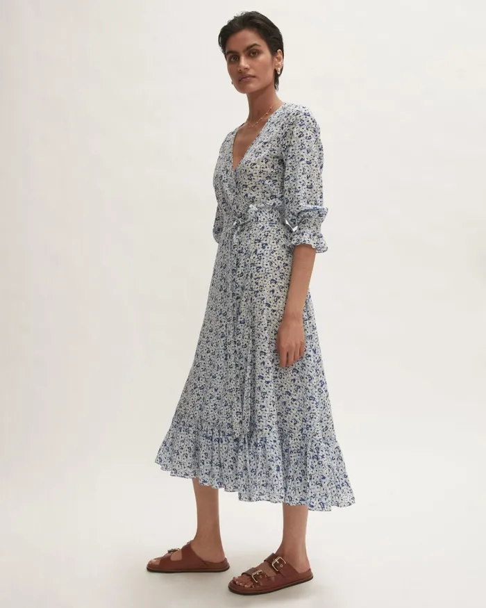 Jigsaw Dresses and Jumpsuits Women Coastal Meadow Wrap Maxi Dress Blue