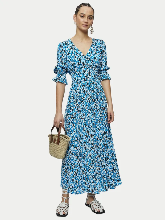Jigsaw Dresses and Jumpsuits Women Shadow Ditsy Tea Dress Blue