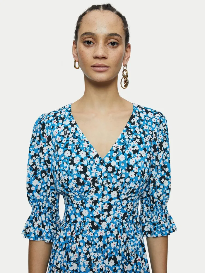 Jigsaw Dresses and Jumpsuits Women Shadow Ditsy Tea Dress Blue