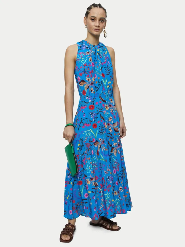 Jigsaw Dresses and Jumpsuits Women Vivid Floral Maxi Dress Blue