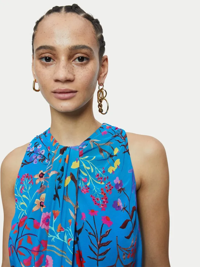 Jigsaw Dresses and Jumpsuits Women Vivid Floral Maxi Dress Blue