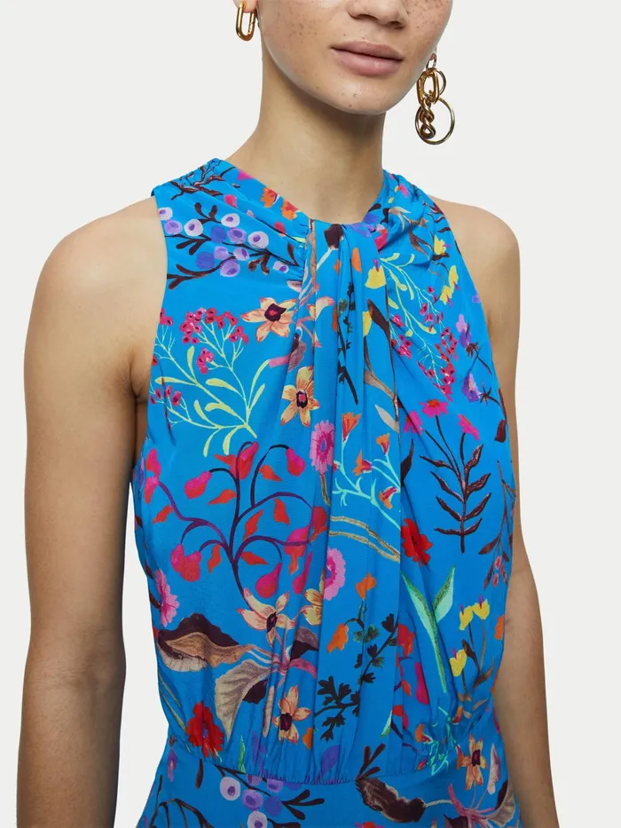 Jigsaw Dresses and Jumpsuits Women Vivid Floral Maxi Dress Blue