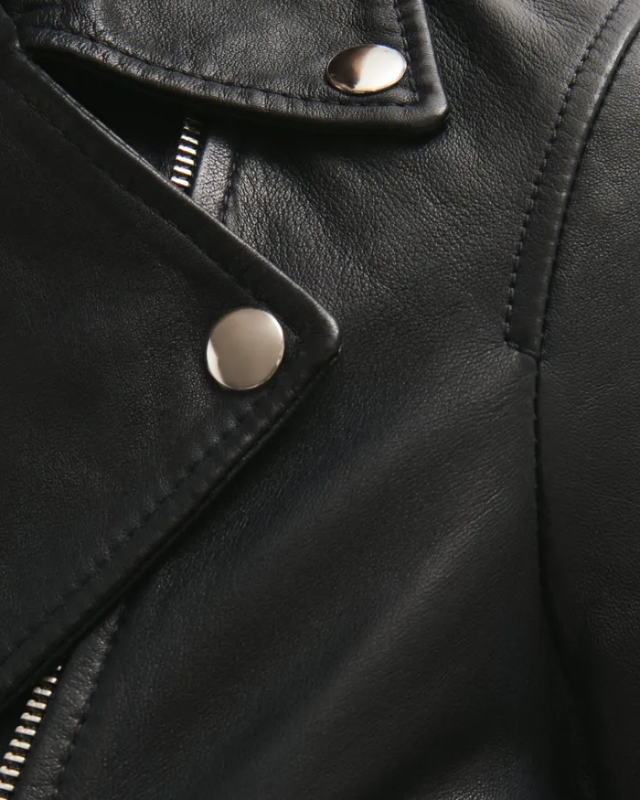 Jigsaw Jackets Women Bleeker Leather Biker Black