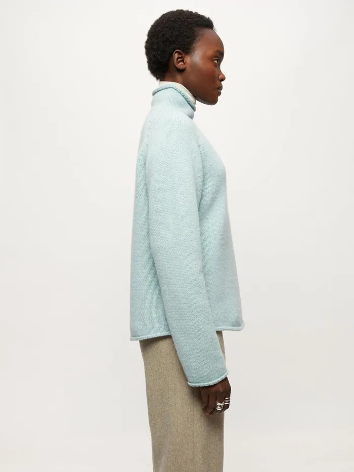 Jigsaw Knitwear and Cashmere Women Boiled Wool Jumper Blue