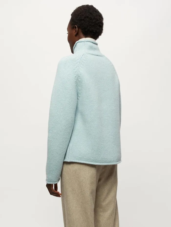 Jigsaw Knitwear and Cashmere Women Boiled Wool Jumper Blue
