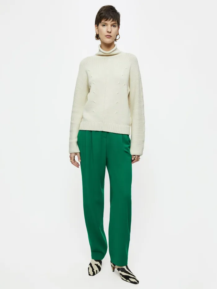 Jigsaw Knitwear and Cashmere Women Cotton Blend Chunky Jumper Cream