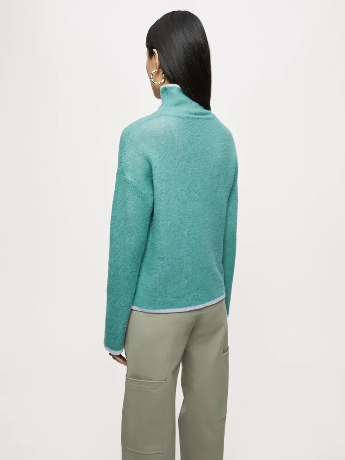 Jigsaw Knitwear and Cashmere Women Merino Cashmere Reversible Jumper Green
