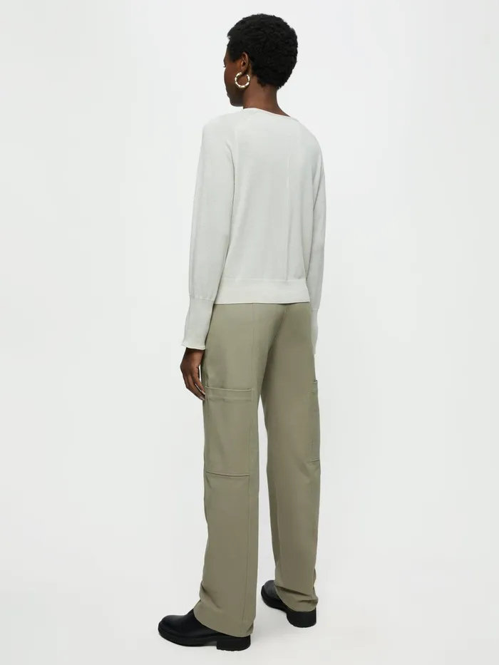 Jigsaw Knitwear and Cashmere Women Merino Crew Neck Jumper Cream