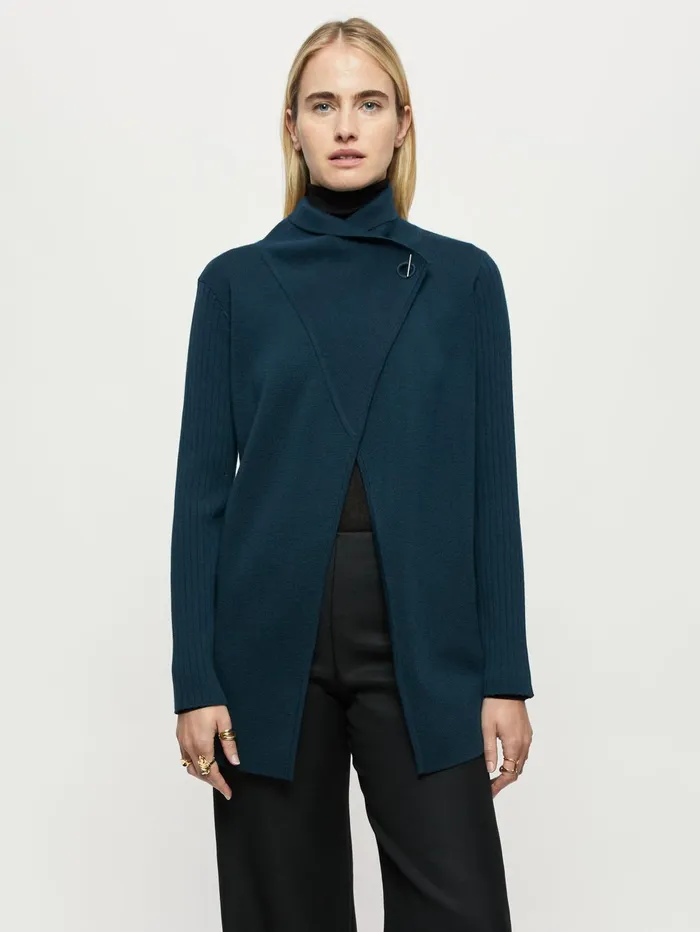Jigsaw Knitwear and Cashmere Women Milano Ring Cardigan Green