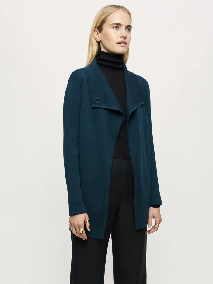 Jigsaw Knitwear and Cashmere Women Milano Ring Cardigan Green