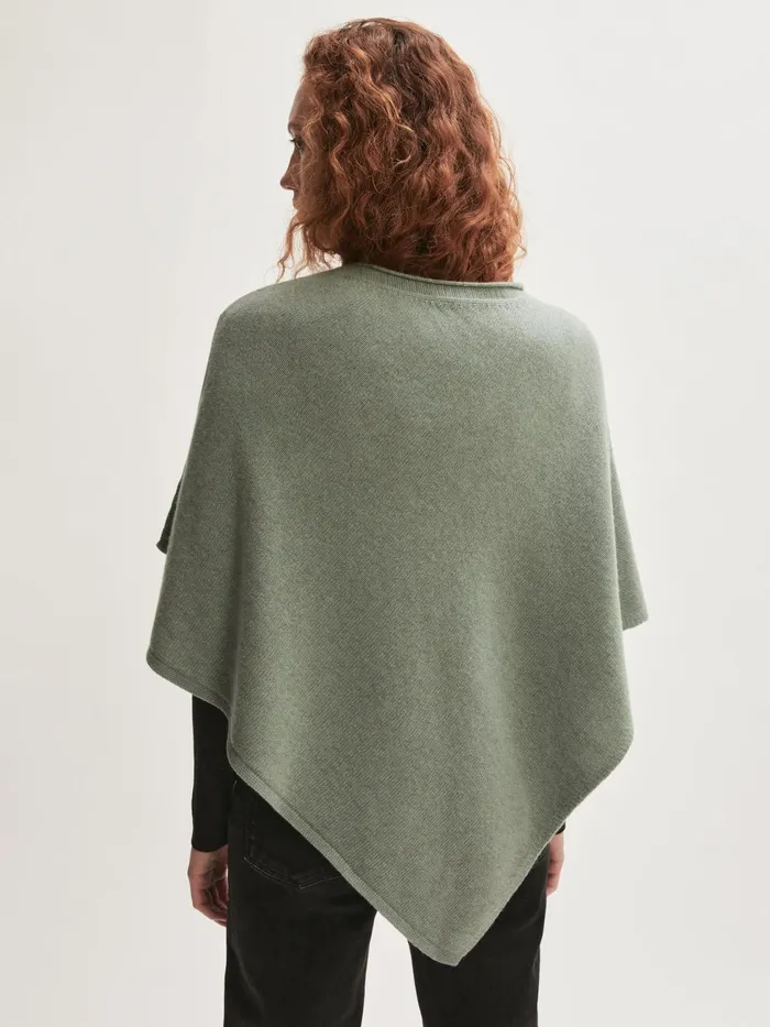 Jigsaw Knitwear and Cashmere Women Open Poncho Wool Cashmere Green