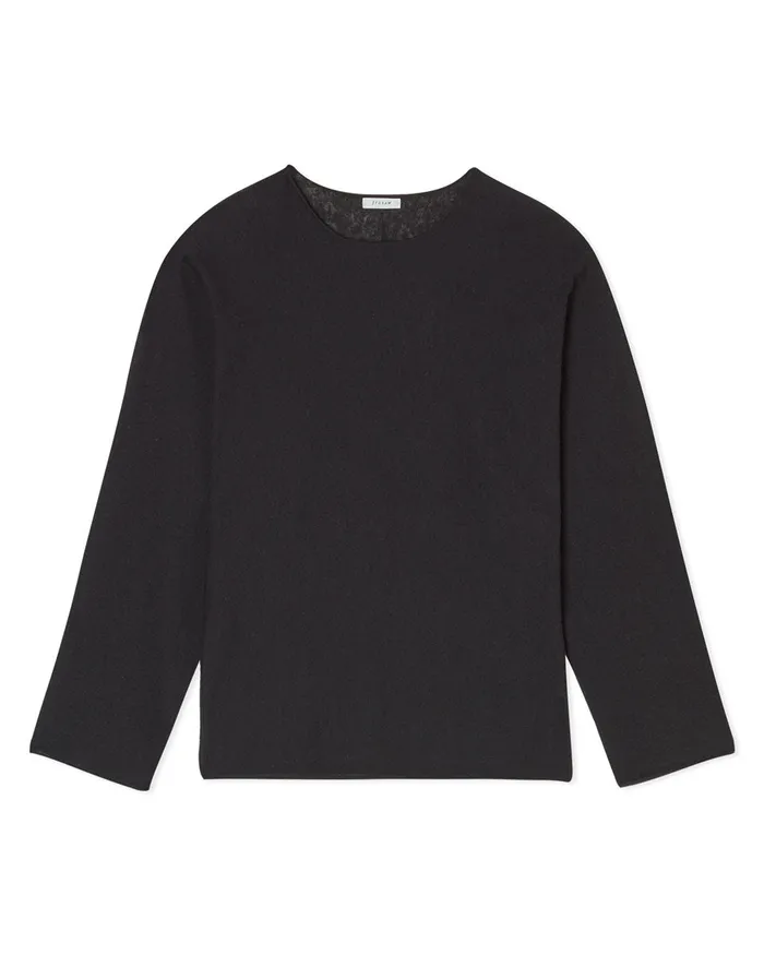 Jigsaw Knitwear and Cashmere Women Superfine Long Sleeve Jumper Black