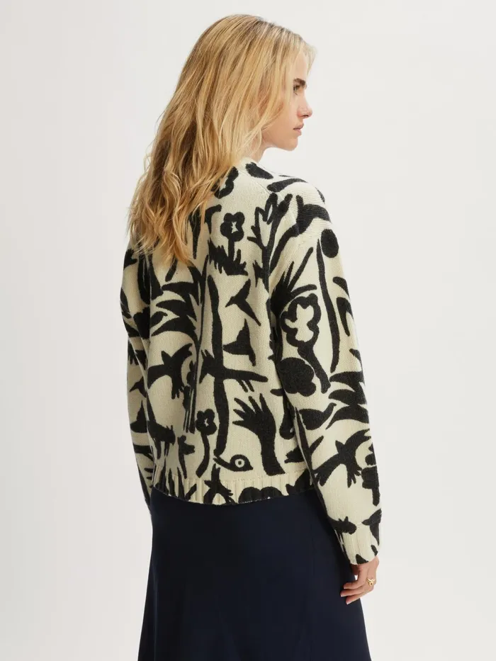 Jigsaw Knitwear and Cashmere Women Woodland Shadow Jumper Cream