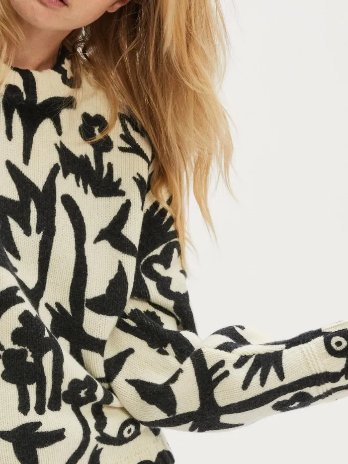 Jigsaw Knitwear and Cashmere Women Woodland Shadow Jumper Cream