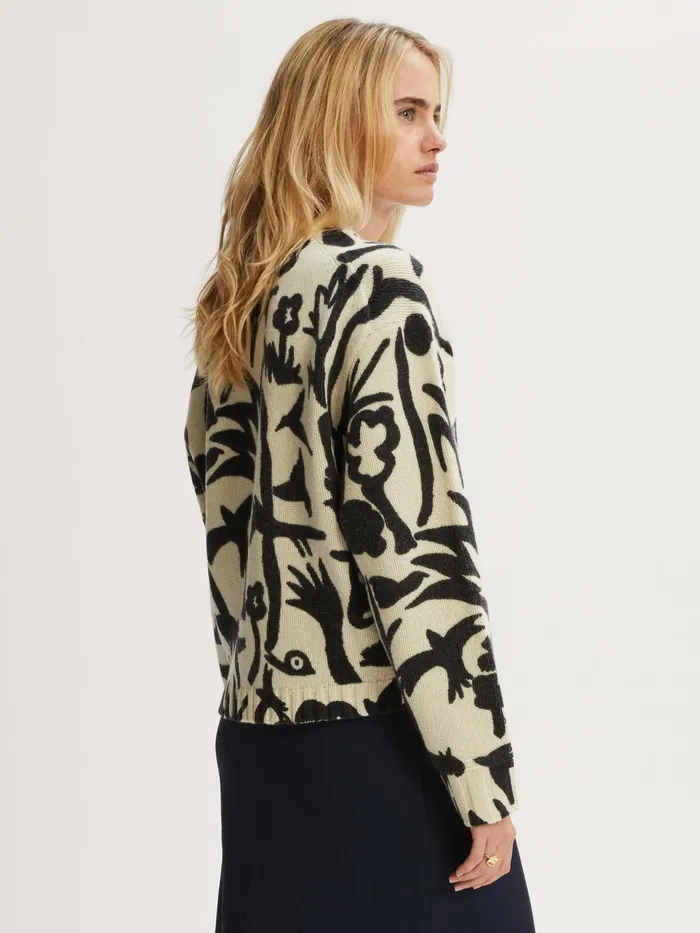 Jigsaw Knitwear and Cashmere Women Woodland Shadow Jumper Cream